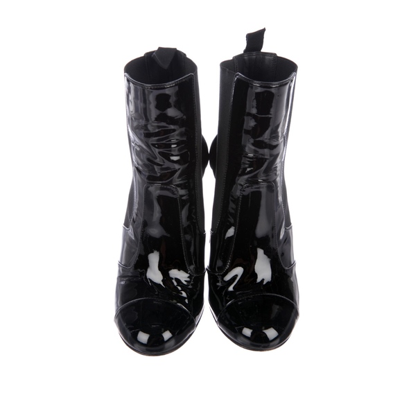 CHANEL Chain Link Embellished Ankle Boots US 6 - Picture 8 of 8